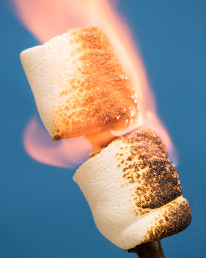 Vegan Marshmallows On Fire