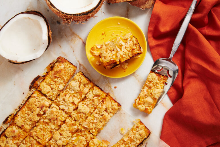 Mango Coconut Streusel Bars